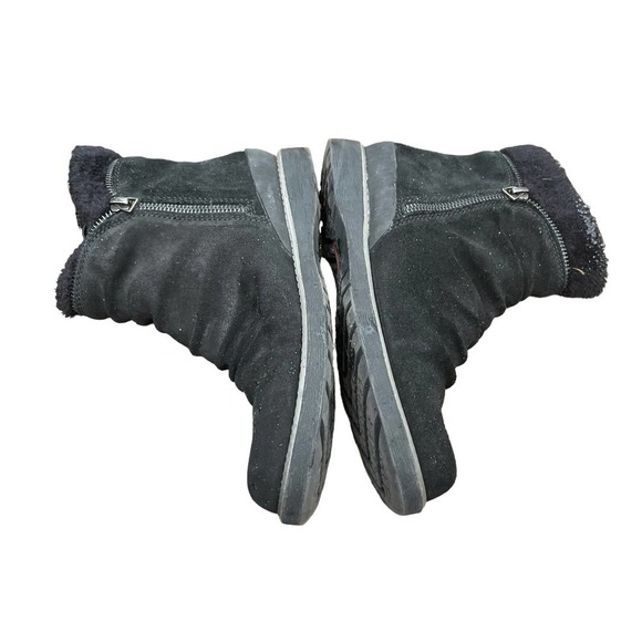BareTraps Larkspur Black Suede Water Resistant Side-Zip Ankle Boots - Size 6 - Picture 10 of 16